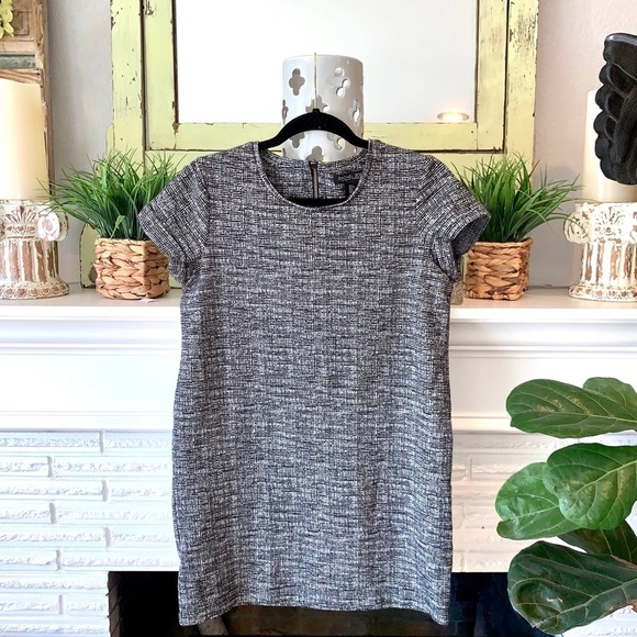 Rachel Zoe Textured Black & White Short Sleeve Mini Dress S - Picture 1 of 8